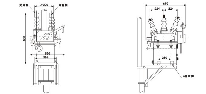 DW10-10系列戶外高壓柱上多油斷路器