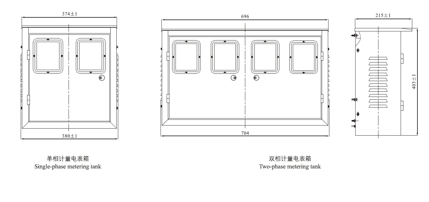 JLSZW口-6. 10戶外高壓電力計量箱電表外形圖